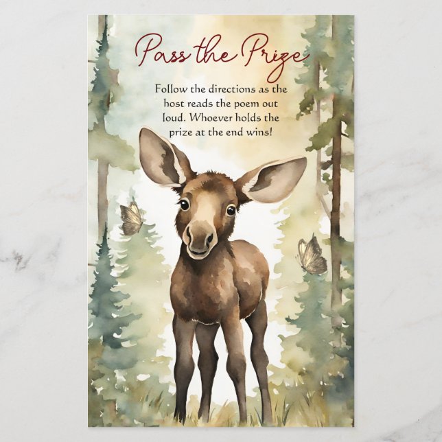 Übergeben Sie das Preisspiel Niedlich Baby Moose B (Rückseite)