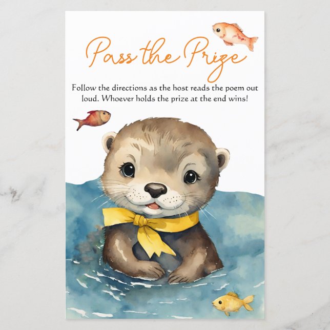 Übergeben Sie das Preisspiel Niedlich Baby Otter B (Rückseite)