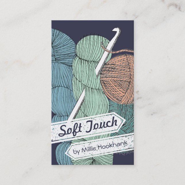 Übergeben Sie gezeichneten verdrehten Visitenkarte (Vorderseite)