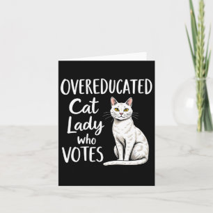 Übergebildete Katze Lady, die für Kamala Harris st Karte