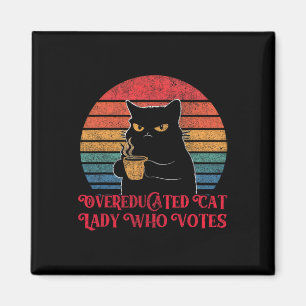 Übergebildete Katzen Lady Who Votes 2024 Wahlen Vi Magnet