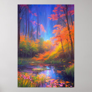 Übergewachsener Scharm im Deep Forest Swamp Poster