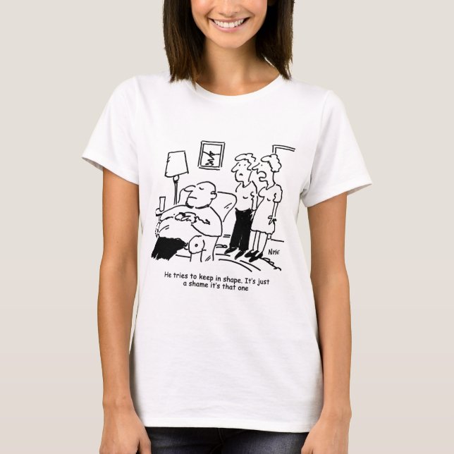 Übergewichtig Untauglich Übergewichtiger Mann Beha T-Shirt (Vorderseite)