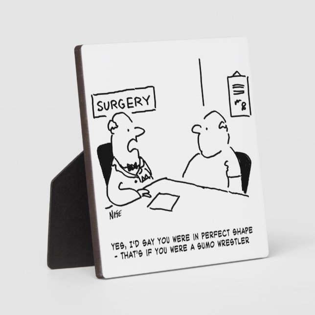 Übergewichtsstörung Sumo Cartoon Fotoplatte (Vorderseite)