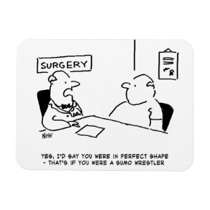 Übergewichtsstörung Sumo Cartoon Magnet