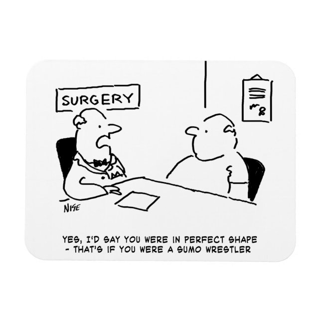 Übergewichtsstörung Sumo Cartoon Magnet (Horizontal)