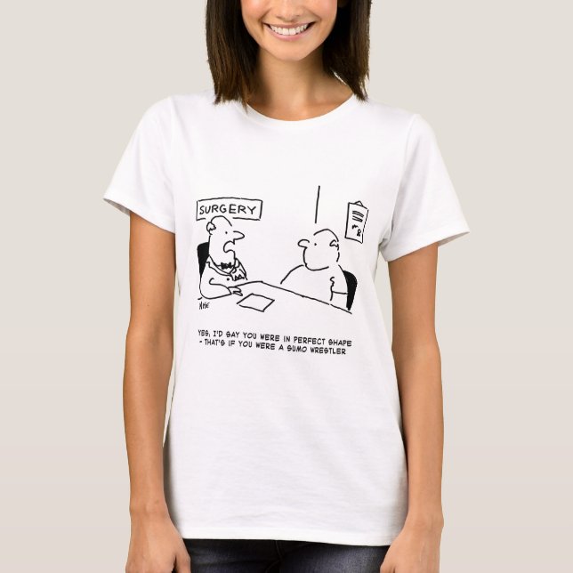 Übergewichtsstörung Sumo Cartoon T-Shirt (Vorderseite)