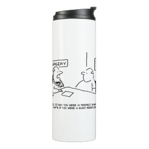 Übergewichtsstörung Sumo Cartoon Thermosbecher