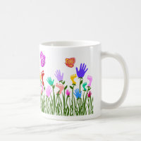 Übergibt Füße n Garten-Tasse