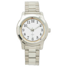 Übergroße silberne Unisex Armbanduhr