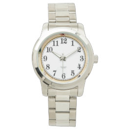 Übergroße silberne Unisex Armbanduhr