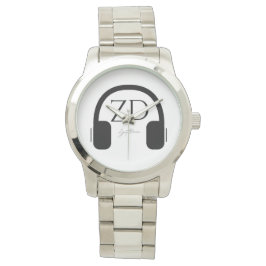 Übergroße silberne Unisex Armbanduhr