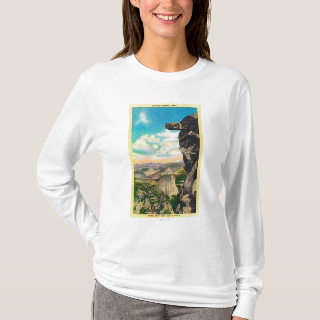 Überhängender Felsen am Gletscher PointYosemite, T-Shirt (Vorderseite)