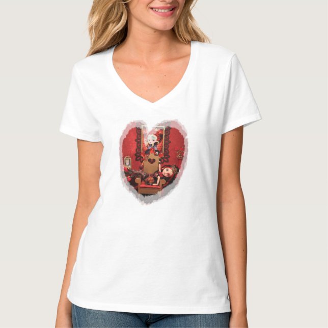 Überhaupt nach hohem Lizzie Herz-T - Shirt (Vorderseite)