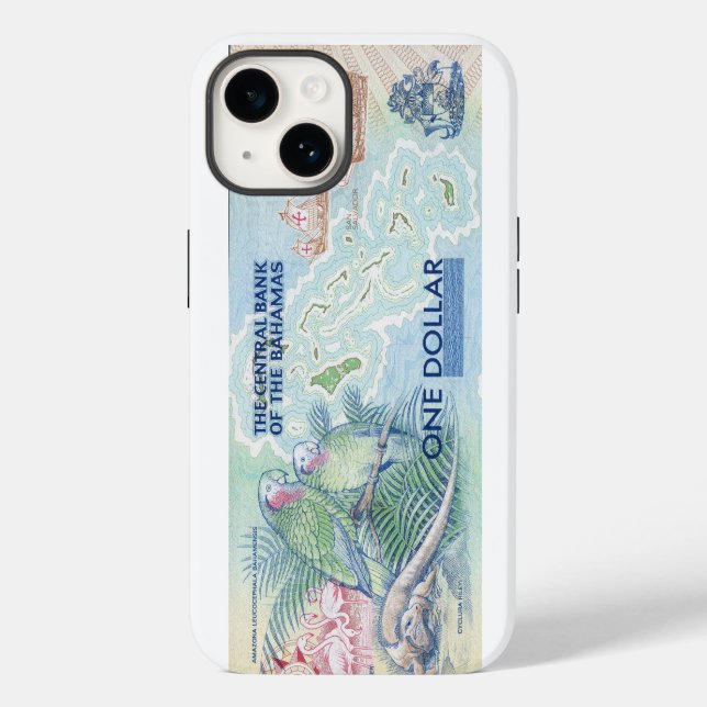 Überholter Bahamas-Parrot-Hinweis Case-Mate iPhone 14 Hülle (Rückseite)