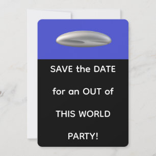 Überirdische Party SAVE THE DATE Einladung