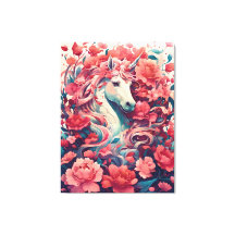 Überirdische rosa Einhorn-Fantasie-Kunst