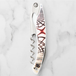 Überkreuzte Linien mit verschiedenen Farben im hel Kellnermesser