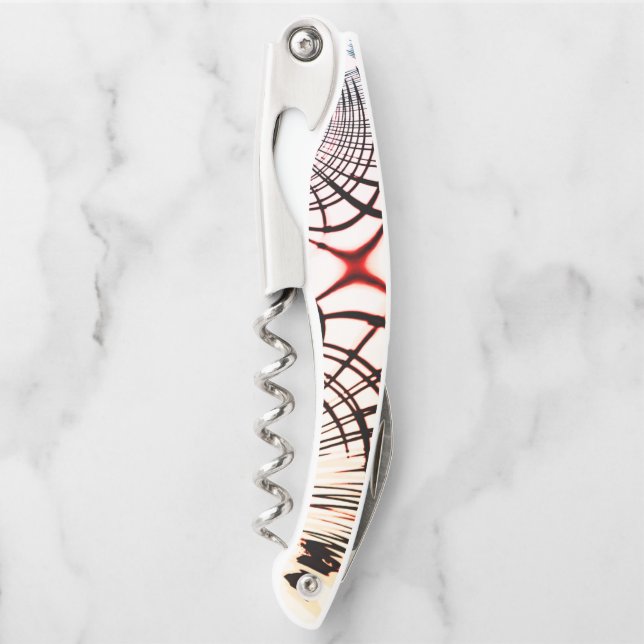 Überkreuzte Linien mit verschiedenen Farben im hel Kellnermesser (Vorderseite)