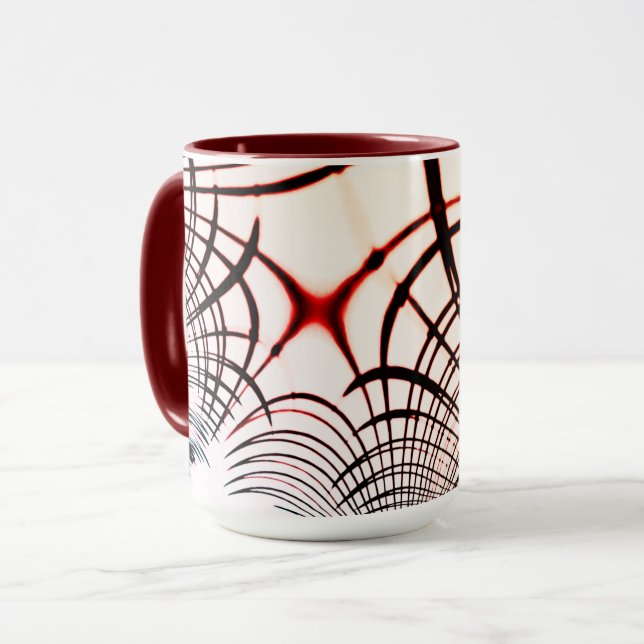 Überkreuzte Linien mit verschiedenen Farben im hel Tasse (Vorderseite Links)