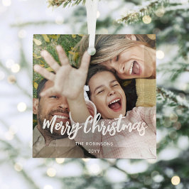 Überlagern von Text-Foto mit einem trendy Pinselst Ornament Aus Glas