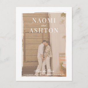 überlagerte Hochzeit speichern das Datum Postkarte