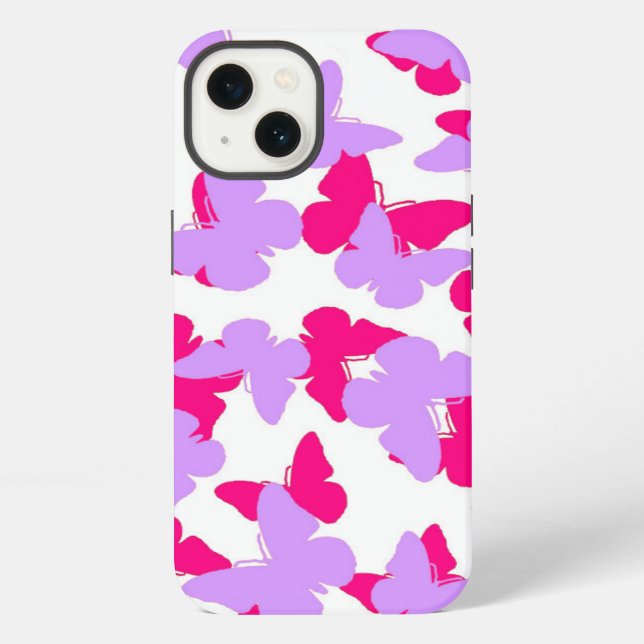 Überlagerte Schmetterlinge iPhone Hülle (Rückseite)