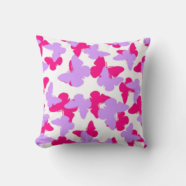 Überlagerte Schmetterlinge Kissen (Vorderseite)