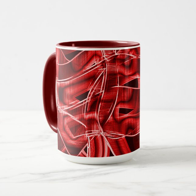 Überlagerte und sich überlappende Papierstreifen a Tasse (Vorderseite Links)