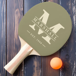 Überlagerungswiese für Monogramm und Namen Tischtennis Schläger