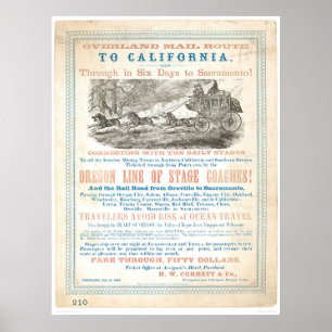 Überlandpost-Weg zu CA 1866 (1257A) - nicht Poster