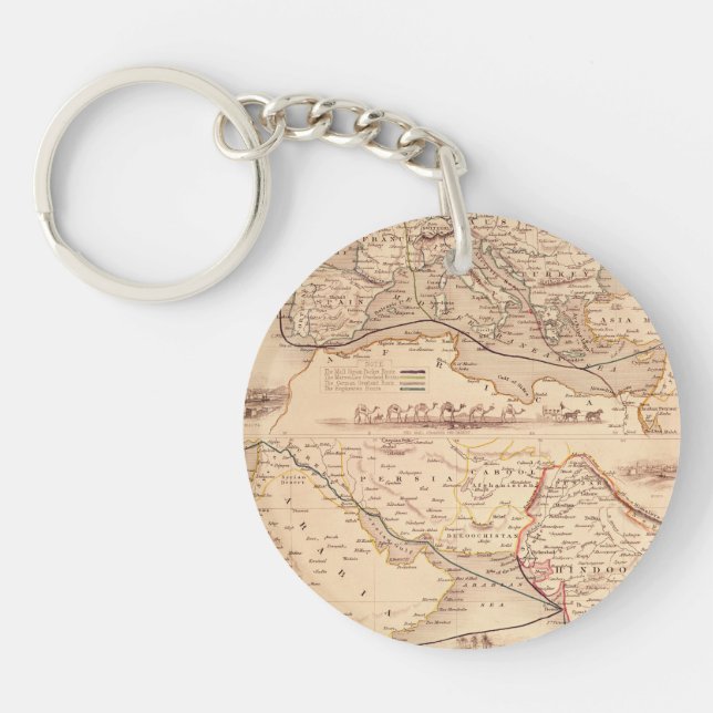 Überlandweg nach Indien Schlüsselanhänger (Vorderseite)