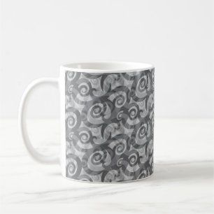 Überlappen Abstrakter Spiralmuster Kaffeetasse