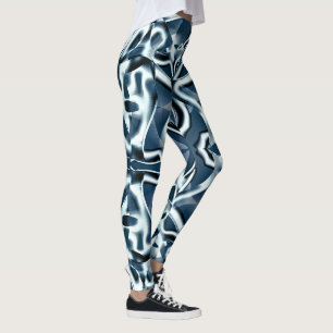 Überlappen gekrümmter Bänder, verchromte Töne auf Leggings
