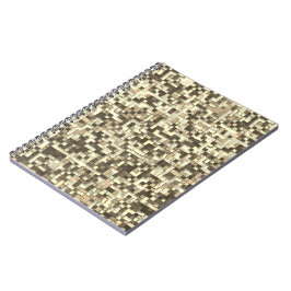 Überlappen kleiner Quadrate in Braunbeige Notizblock