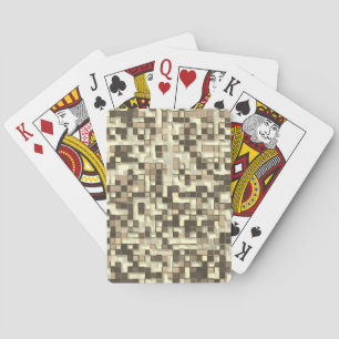 Überlappen kleiner Quadrate in Braunbeige Spielkarten