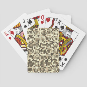 Überlappen kleiner Quadrate in Braunbeige Spielkarten
