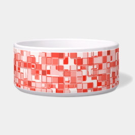 Überlappen kleiner Quadrate, Rot- oder Korallenfar Napf