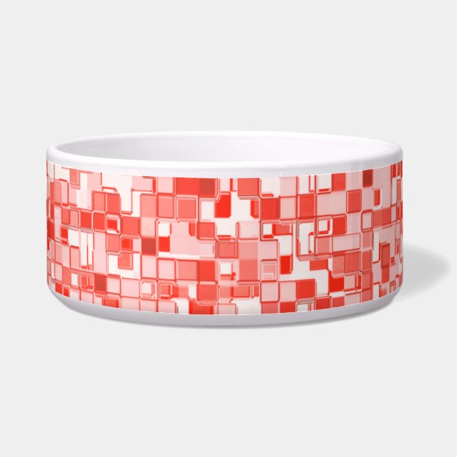 Überlappen kleiner Quadrate, Rot- oder Korallenfar Napf (Vorderseite)