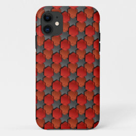 Überlappen roter Sechsecke und "grauer Stern" Case-Mate iPhone Hülle