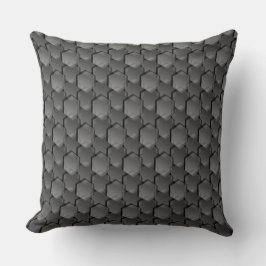 Überlappen von grauen Hexagonen Kissen