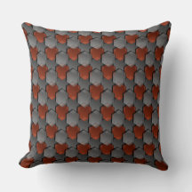 Überlappen von grauen und roten Hexagonen