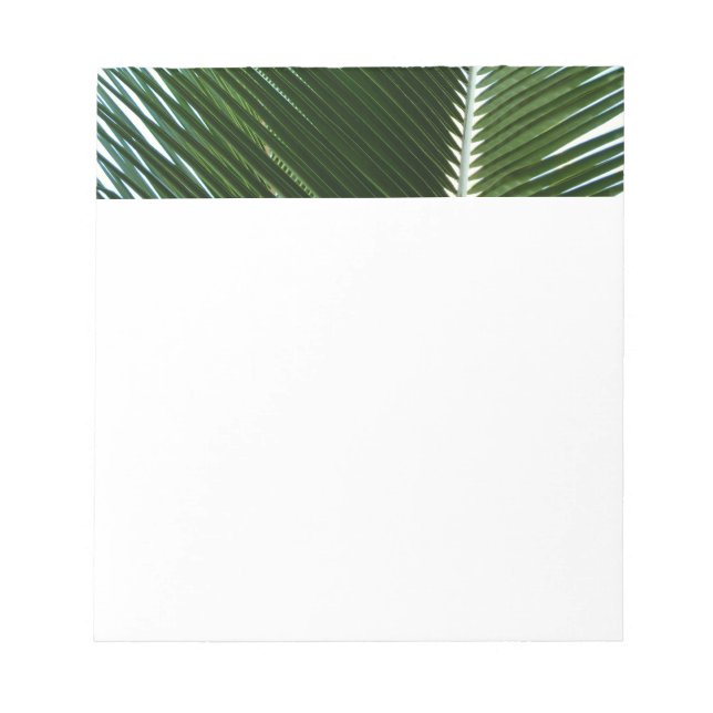 Überlappen von Palm Fronds Tropical Green Abstrakt Notizblock (Vorderseite)