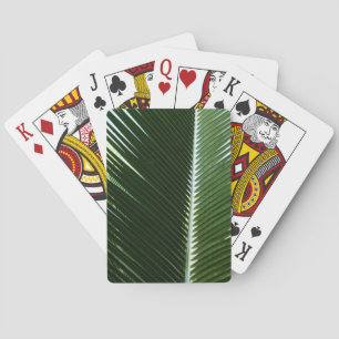 Überlappen von Palm Fronds Tropical Green Abstrakt Spielkarten