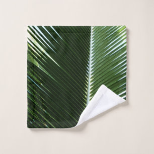 Überlappen von Palm Fronds Tropical Green Abstrakt Waschlappen