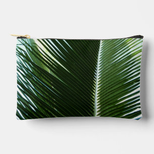 Überlappen von Palm Fronds Tropical Green Abstrakt Zubehörtasche