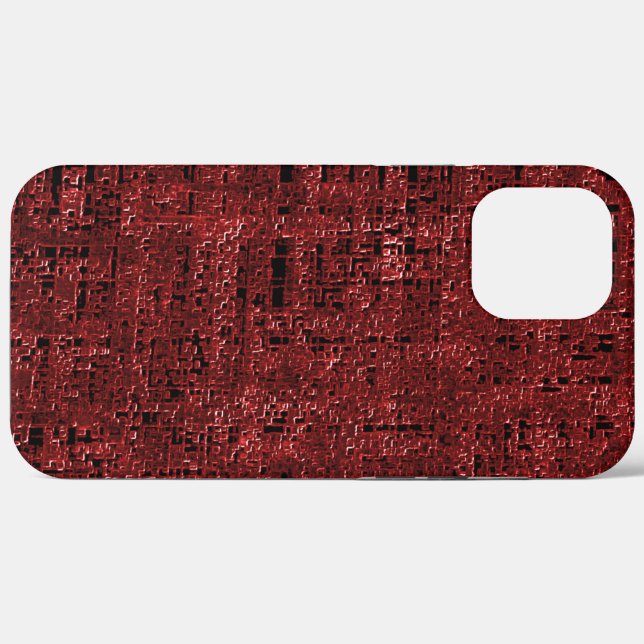 Überlappen von roten kleinen Quadraten, lackiert Case-Mate iPhone Hülle (Rückseite (Horizontal))