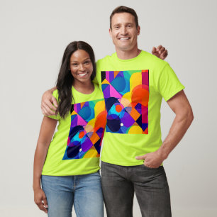 Überlappende Farbtöne: Abstrakte Fusion T-Shirt