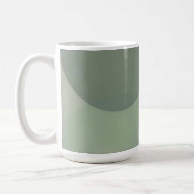 Überlappende Kreise Minimalistischer Abstrakt Kaffeetasse (Links)