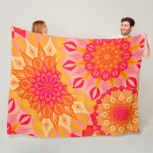 Überlappende Mandala Orange Pink Gelb